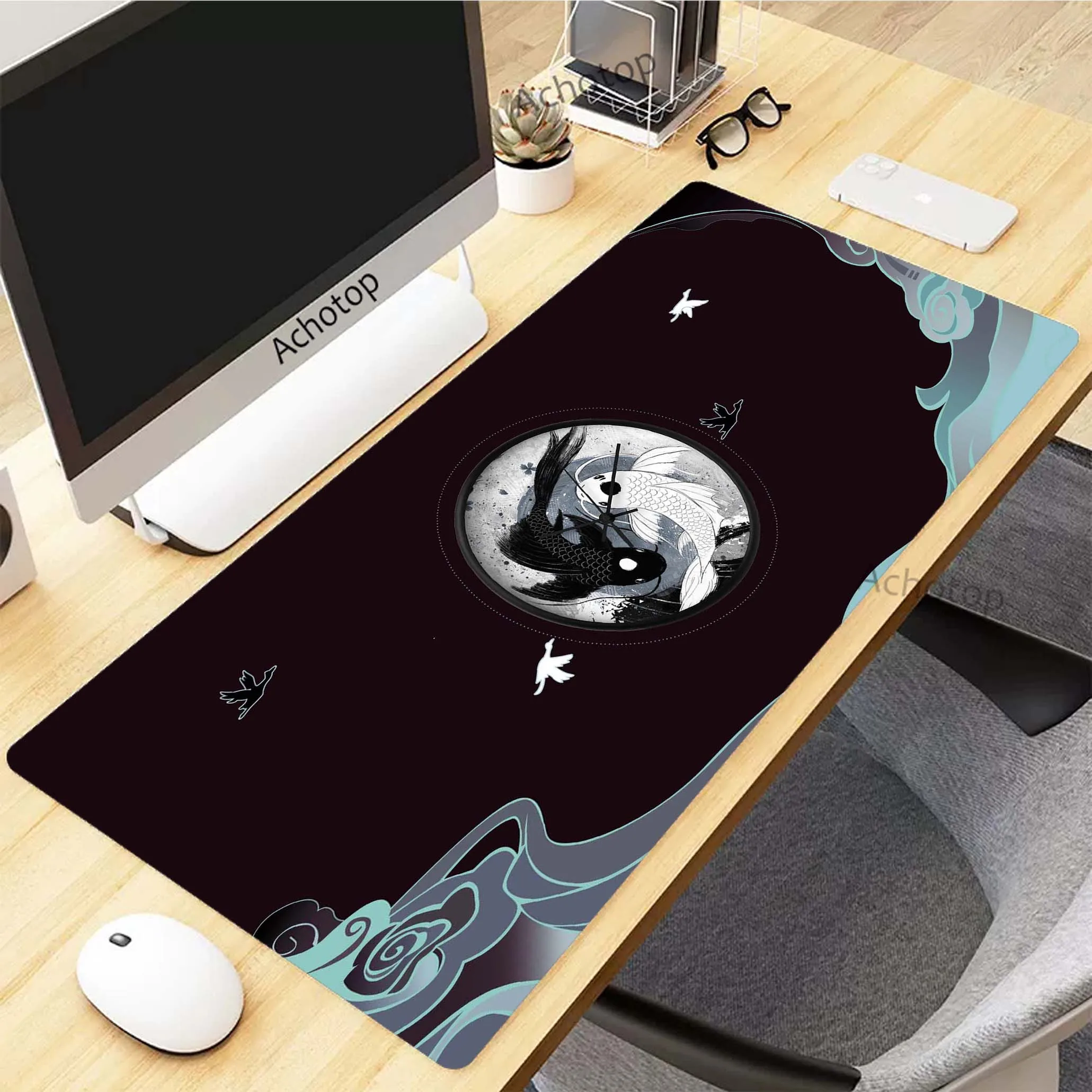 

Japanese Koi Fish Pc Gamer Mouse Pad Gaming Mousepad XXXL Large Rubber Anti-slip Desk Mat Keyboard Pads Speed Mouse Mat 90x40cm