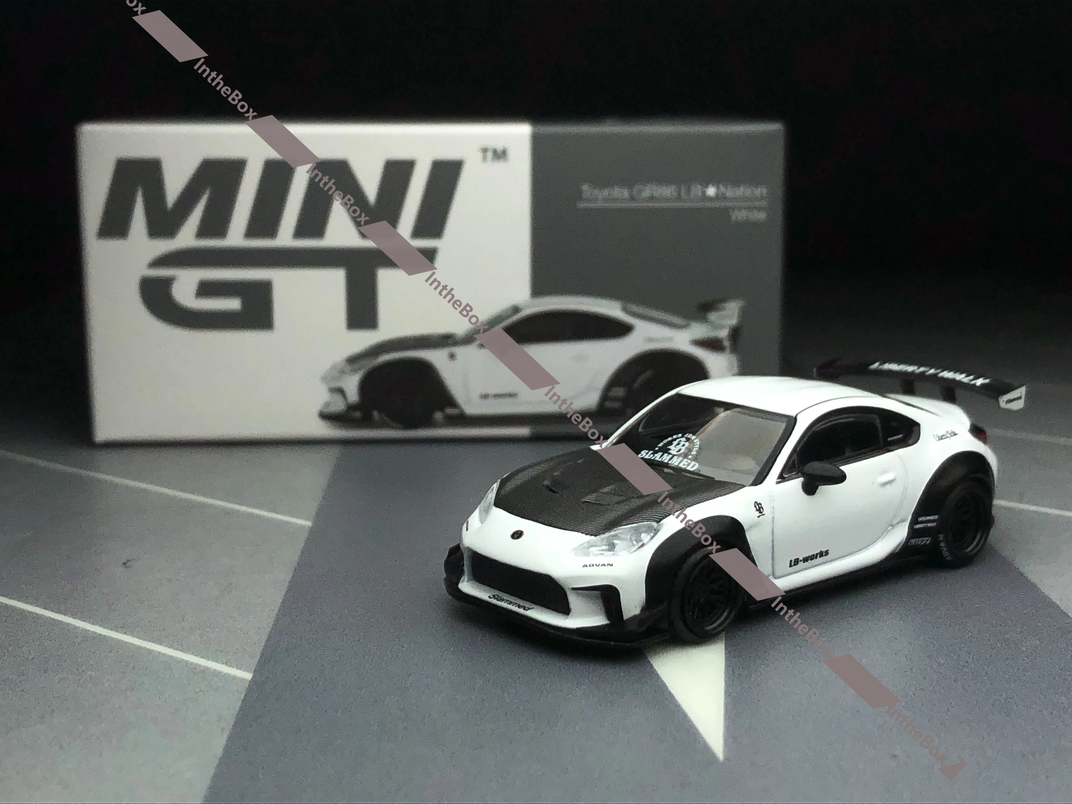 Mini GT GR86 LB Nação Branco 1/64 Diecast Model Car Collection Edição Limitada Hobby Brinquedos