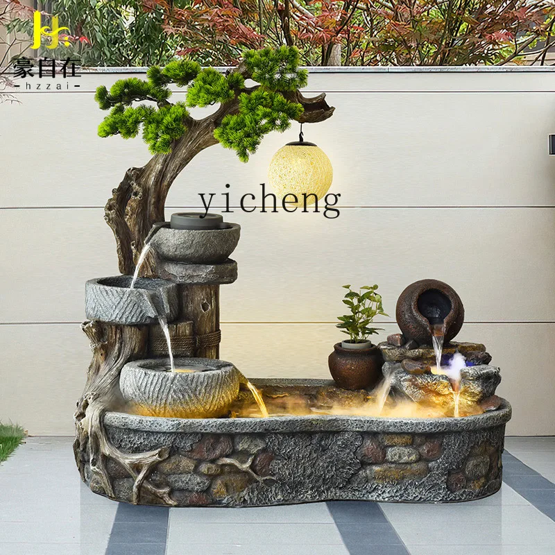 YFY  flowing water ornament circulating water living room feng shui wheel rockery fountain balcony fish tank fish pond outdoor