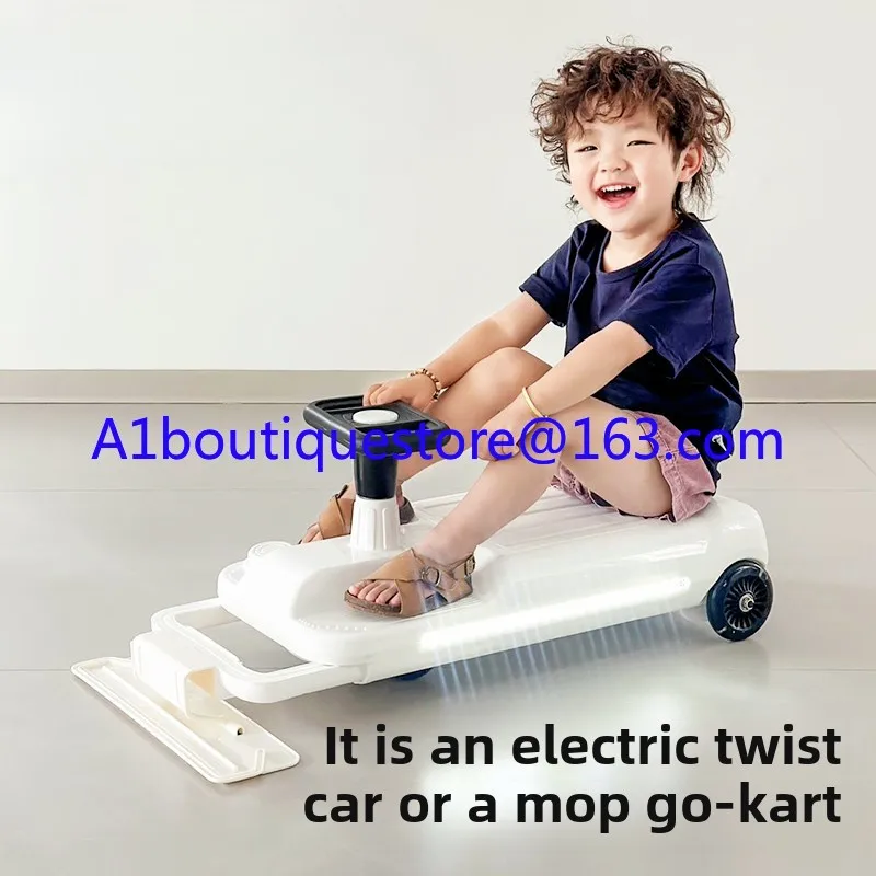 Children's electric twisting car, adults can sit in an anti-rollover go-kart