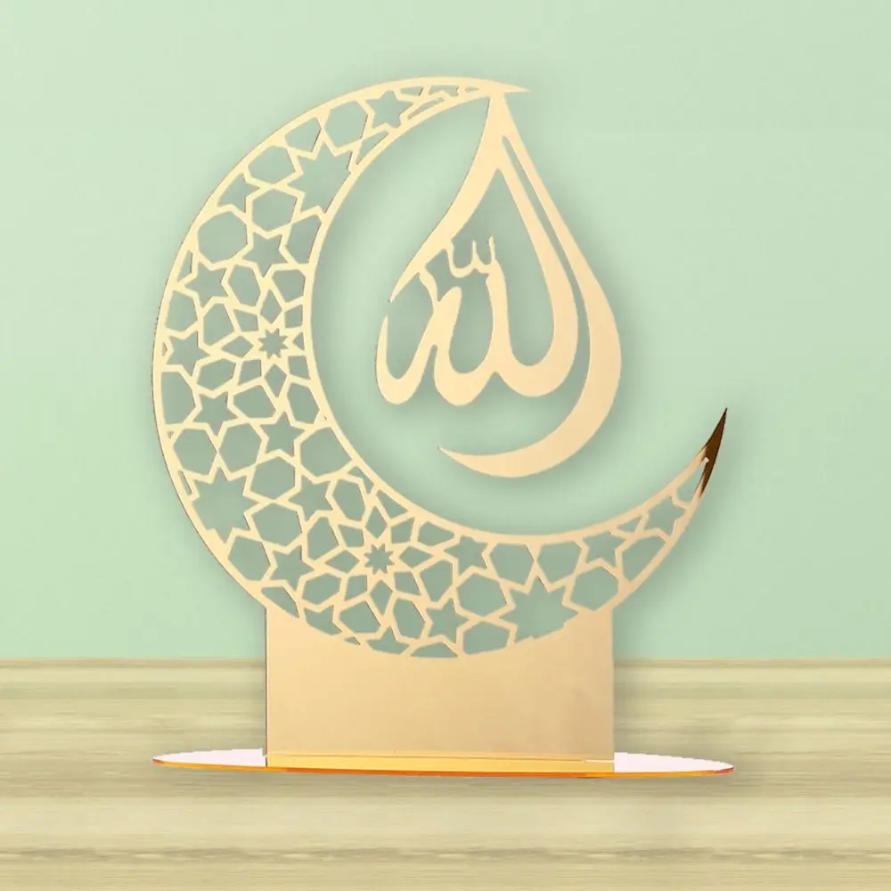 Delicate Acrylic Kid Gifts Mus Festival Eid al-Adha Ramadan Party Supplies Mirror Sticker Mubarak Ornaments Desktop Ornaments