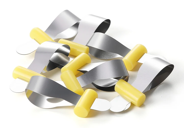 100 Stück AZDENT Dental-Matrixbänder, segmentierte, konturierte Metallmatrizen mit Positionierung, 5/6/7/8/9 mm Breite, für Zahnärzte und die Zahnmedizin. – Detail 5