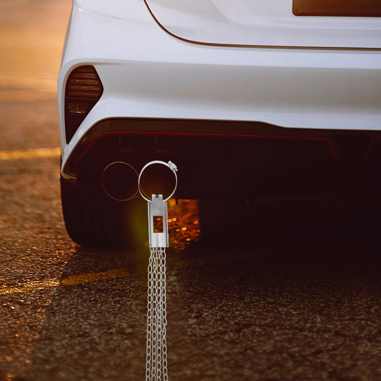 

Car Static Reflective Metal Strap Exhaust Grounding Belt Anti Static Chain Longlasting Material Vehicle Electrostatic