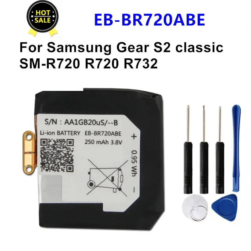 Новый аккумулятор емкостью 250 мАч EB-BR720ABE для Samsung Gear S2 classic SM-R720 R720 R732 Сменный аккумулятор емкостью 250 мАч + инструменты