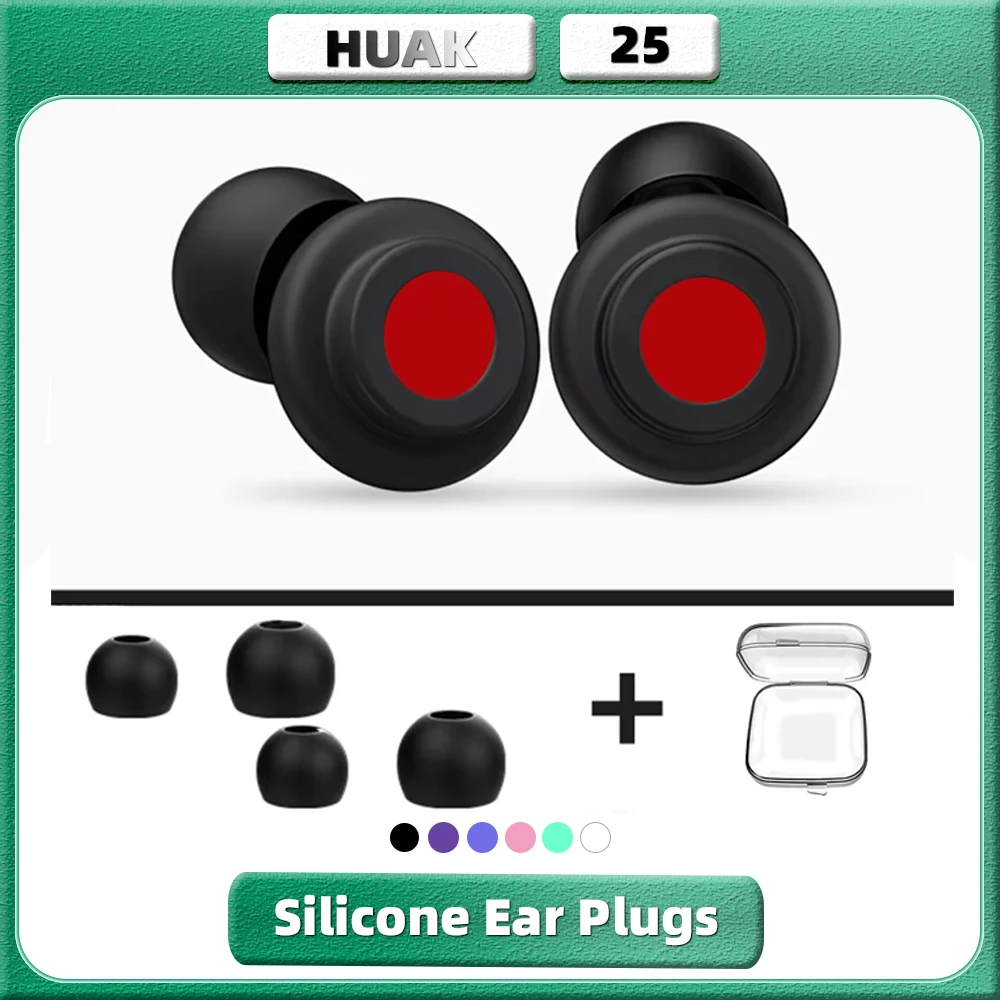 HUAK Earplugs for Sleep Earplugs Noise Canceling Ear Plug Silicone for Concert Ear Plugs Anti Noise Swim Earplugs