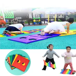 Children's Outdoor Double-hole Game Board Jumping Foam Pad Kindergarten Frog Springboard Outdoor Multiplayer Sports Fun Props