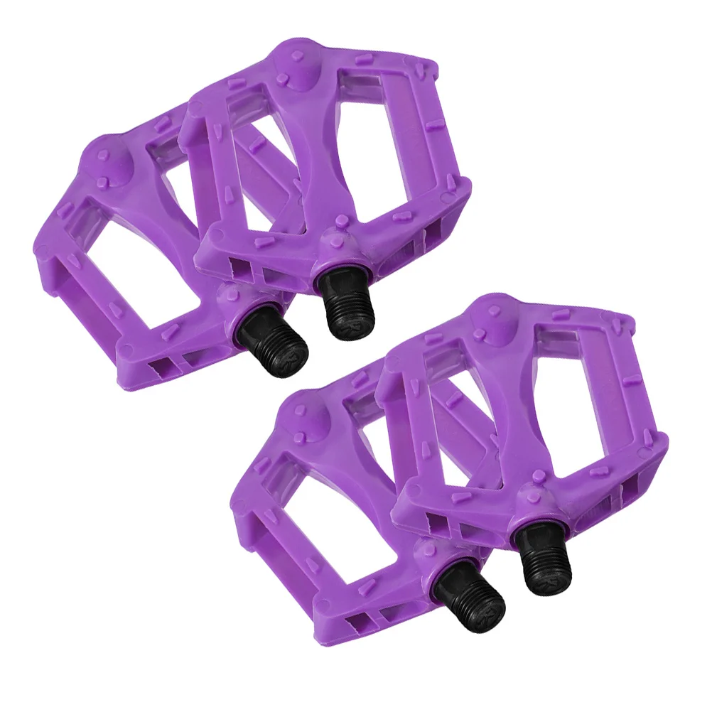

2Pairs Mountain Bike Pedals Flat Bicycle Pedals Stylish Purple Anti-Slip Replacement for Cycling Road Gravel Outdoor Adventure