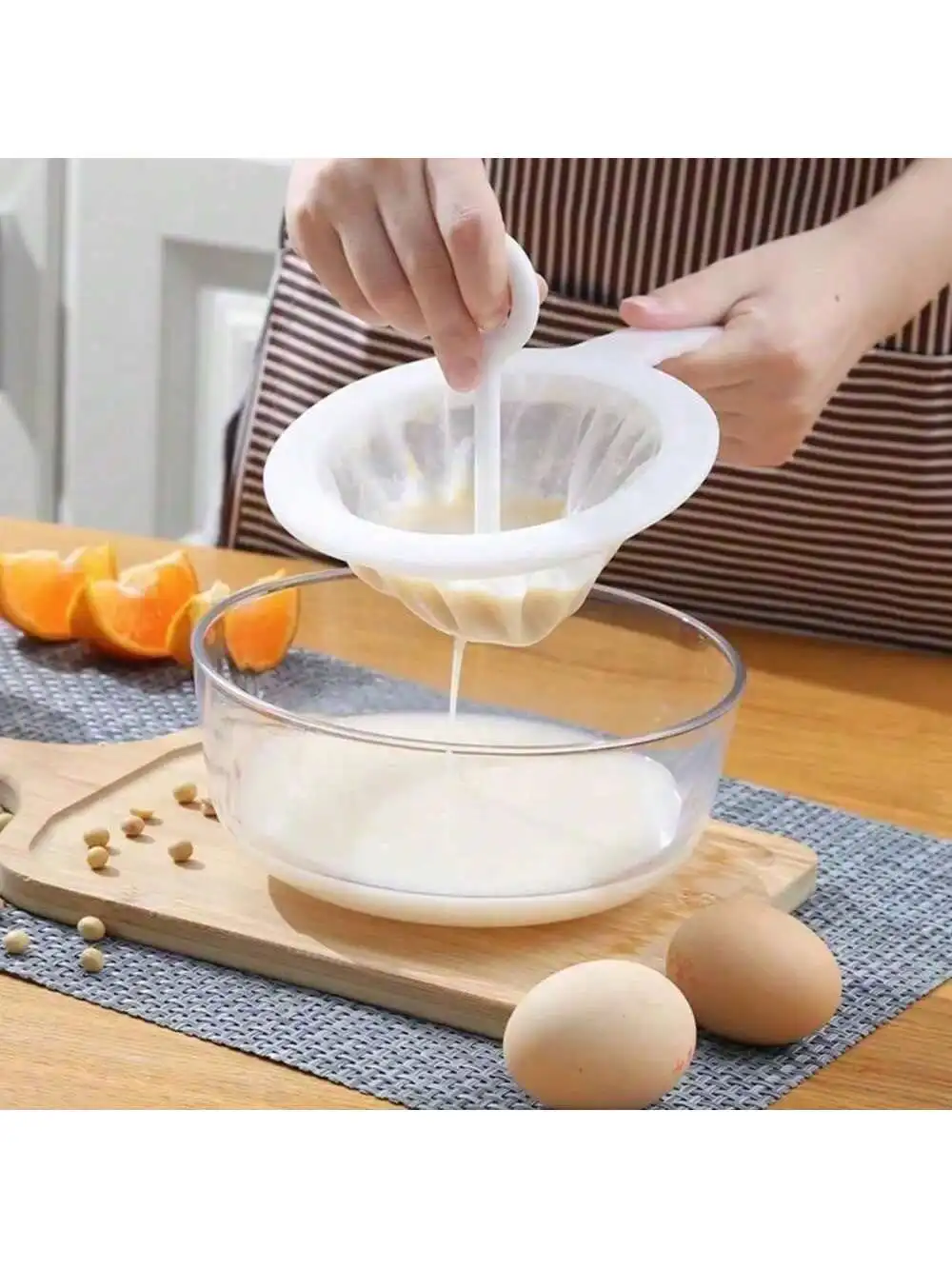 Fine Mesh Strainer Spoon, for Broth, Skimming, Wonton. 23cm, Stainless Steel Kitchen Ladle - Image 4