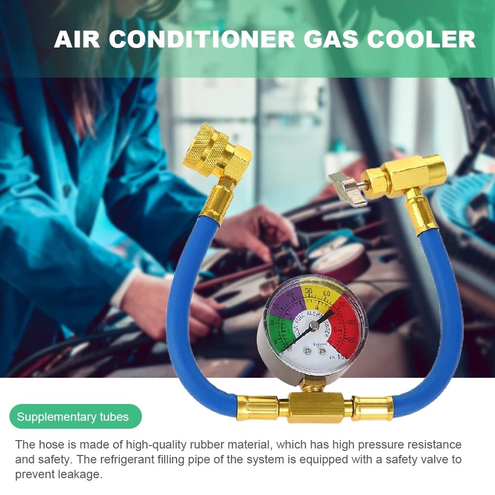 R134A dispositivo di raffreddamento del Gas del condizionatore d\'aria con manometro tubo di ricarica del refrigerante tubo di ricarica del