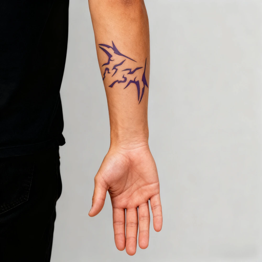 

temporary tattoos, bold purple lightning makeup for cosplay role-playing games, waterproof facial art stickers