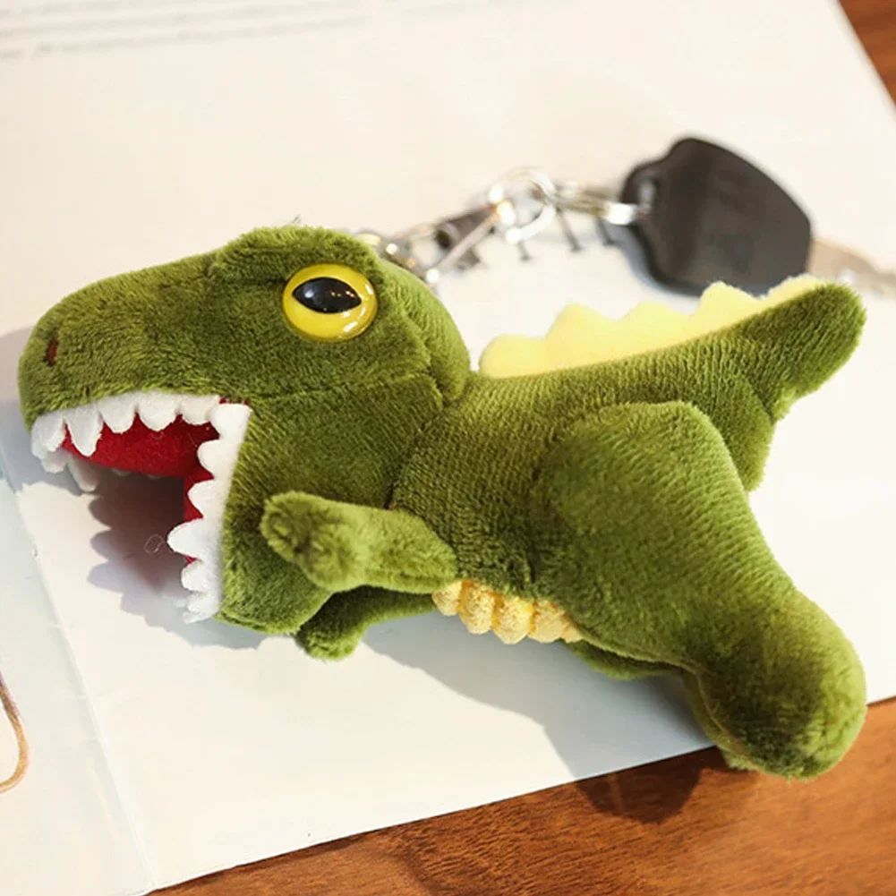 Mini dinosaurio de peluche para niños, llavero colgante de bolsa, tiranosaurio lindo, juguetes de regalo de cumpleaños y Navidad, 14cm