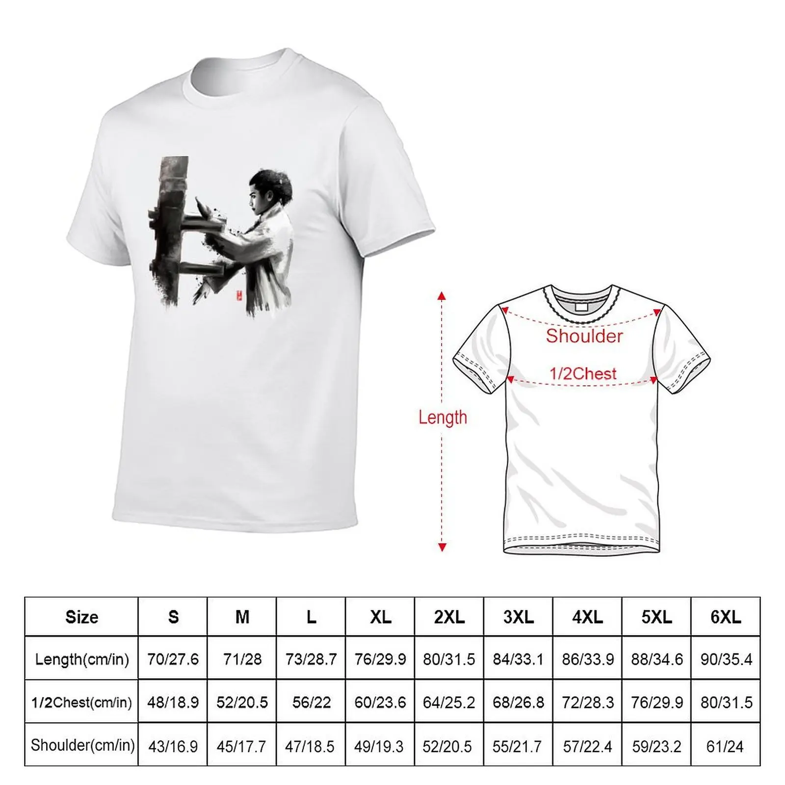 Wing Chun Wooden Dummy T-Shirt Trend Art Print T-Shirt