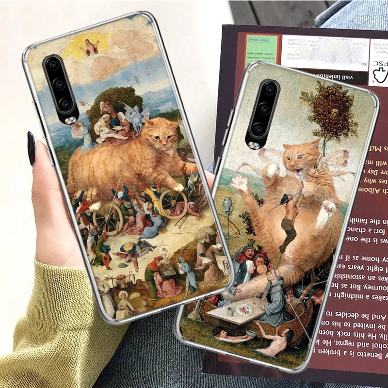 Hieronymus Bosch Art Painting Bumper Phone For Huawei P30 Lite P10 P20 P40 P50 Pro Cover Huawei Mate 40 Pro 10 20 Lite 30 Capa C