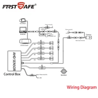FirstSafe Factory CVBS AHD Video Parking 4 Sensors Car Reverse Backup Rear Buzzer Radar Monitor System Support Android System 3
