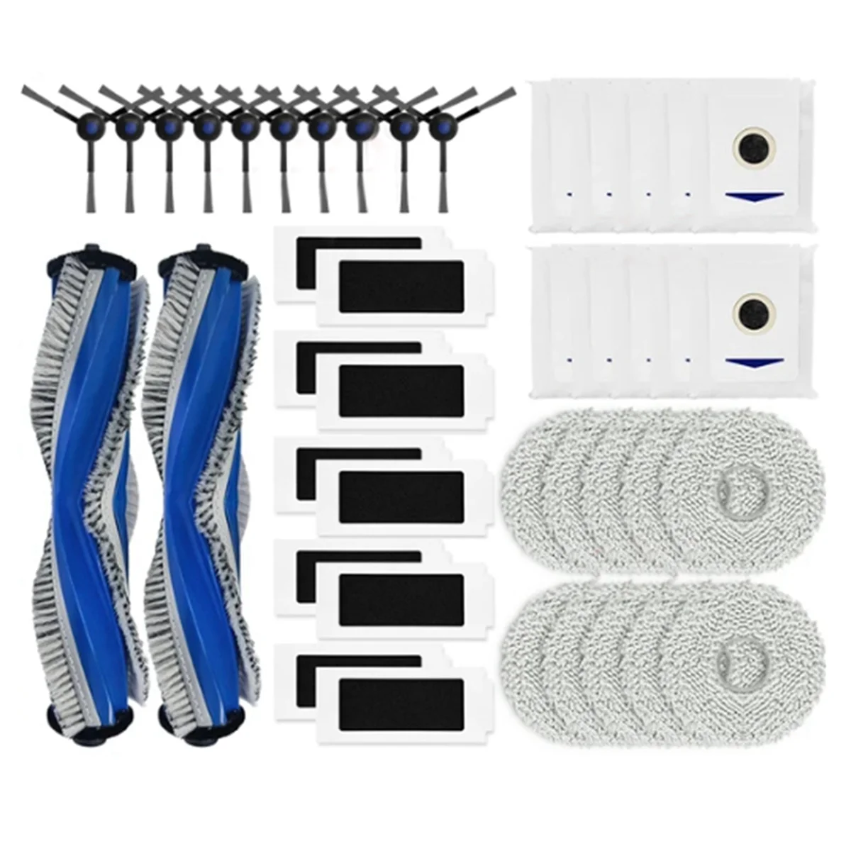 

For T30 Pro / T30 Pro Omni / M12 Pro+ Main Roller Side Brush HEPA Filter Mop Pads Dust Bags Spare Parts