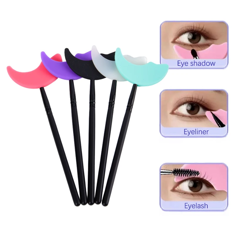 1Pcs Make-Up Eyeliner Modelo Escudo Mascara Pestana Aplicador Baffle Guard Silicone Smear Eyeliner Make Up Ferramentas Auxiliares