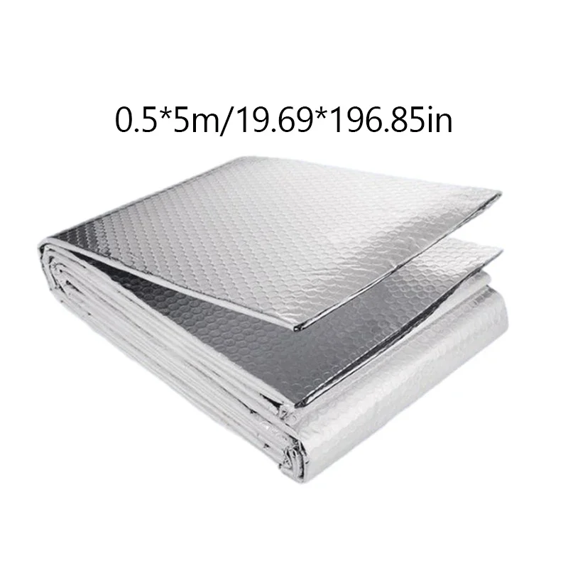 5M Aluminum Foil Thermal Insulation Film Radiator Heat Reflector Energy Saving Pad Film Roof Room Window Sunscreen Thermal