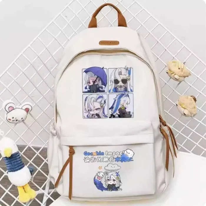 

Anime Genshin Impact Neuvillette Schoolbag Backpack High-Capacity Shoulder Bag Cosplay Student Teenage Gift B465 Anime