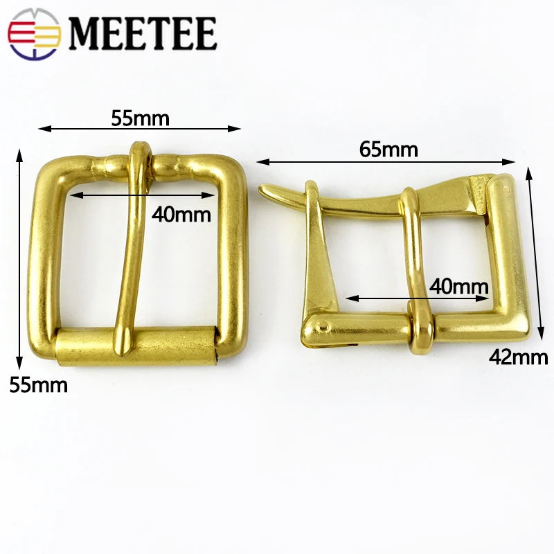 Meetee 3.9 centimetri Larga Cintura Fibbie In Ottone Puro Spille Fibbia Apertura Rapida degli uomini di Fuoco Testa Cintura Fit 3.6-3.8 centimetri