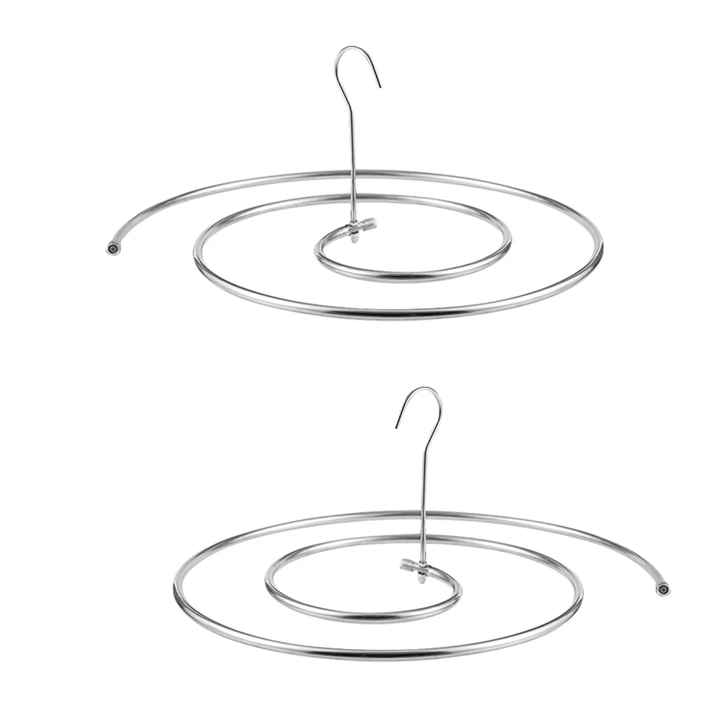 

2Pcs Metal Spiral Hanger Heavy Duty Quilt Drying Rack Rustproof Blanket Hanger for Towel Bathrobe Bulky Clothing Outdoor Indoor
