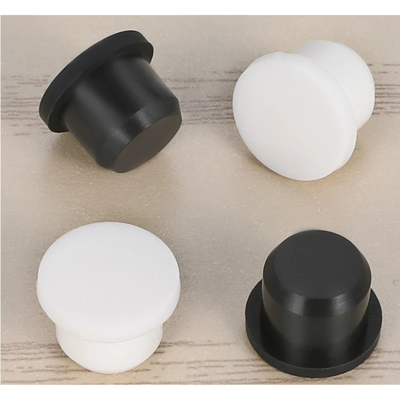 2.7mm-14.1mm Black/White Silicone Rubber Hole Plugs Solid T Type High Temperature Seal Stopper Dustproof Plug image 5