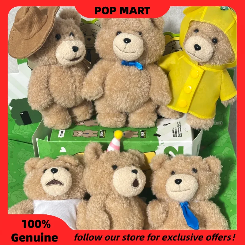 

Authentic Pop Mart Ted 2 Teddy Bear Blind Box Plush Keychain Trendy Collectible Gift For Anime Fans As Birthday Holiday Gifts