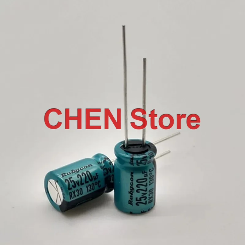 

10PCS/50PCS original Rubycon RX30 220UF 25V 8X11.5MM 130C electrolytic capacitor 25V220UF free shipping