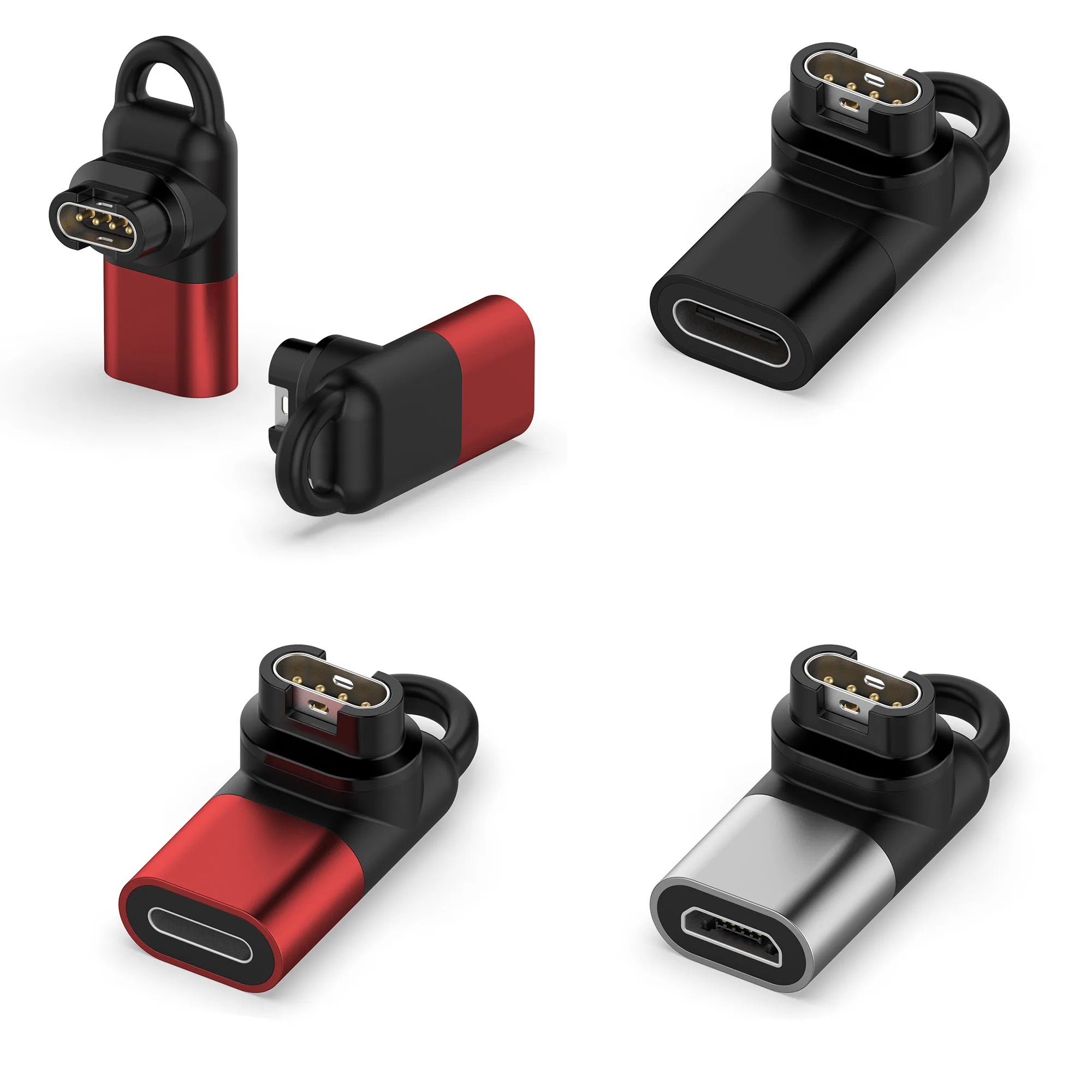 BEHUA USB Typ C/ Micro USB/ IOS zu 4-Pin Ladeadapter für Garmin Fenix 7/7X/7S/6/6X/6S/5/5X/5S Ladegerätanschluss – Detail 4
