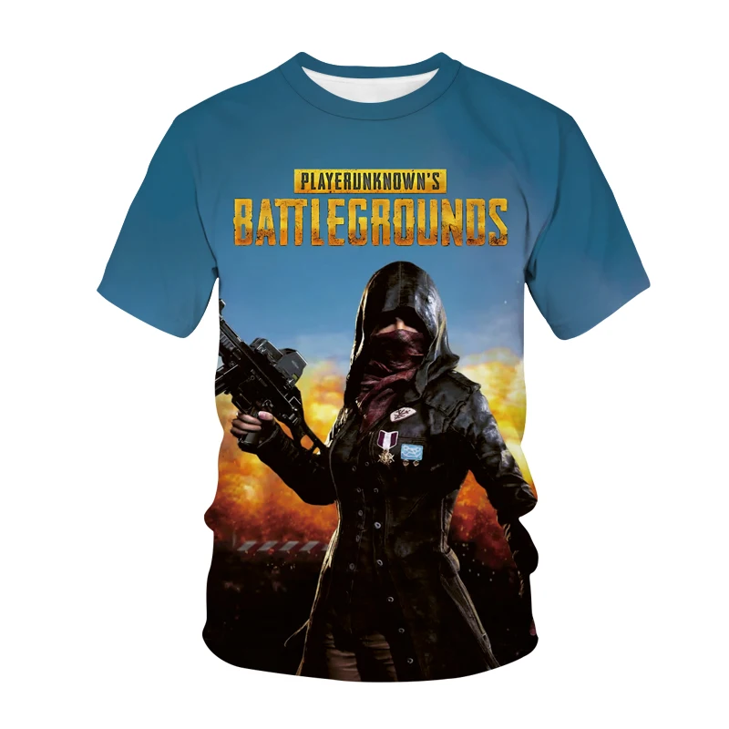 Playerunknowns Battlegrounds T-shirt FPS Game PUBG Cartoons 3D Printed Girls Boys Unisex T-shirt Casual Fashion kids Tees Tops