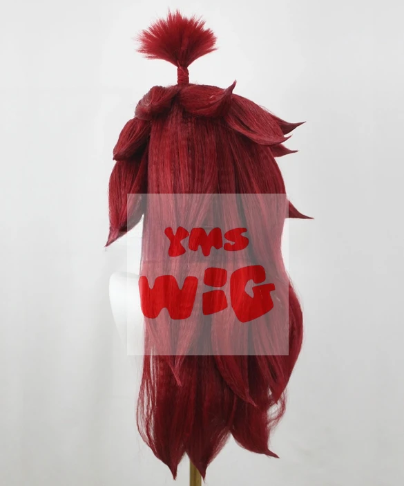 YMS WIG Monster Hunter X Street Fighter Akuma Red Cosplay Wig