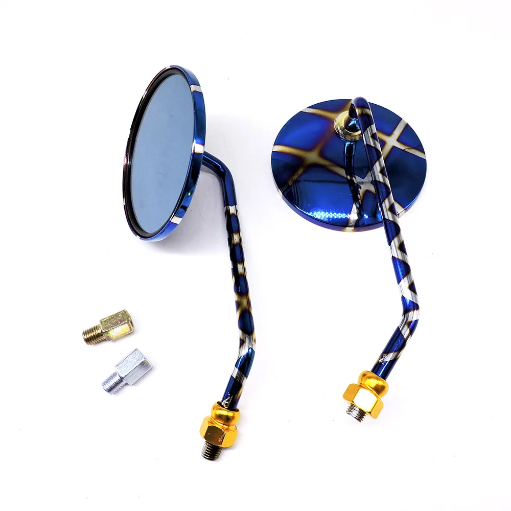 

Motorcycle color-plated personalized round mirror modified electric vehicle universal mirror