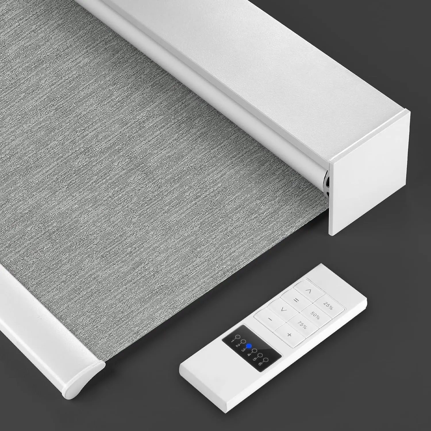 

Custom MadeSunrosd Smart Blackout Roller Shades - Alexa/Google Home Compatible W/Rechargeable Motor & Valance, Custom Sizes