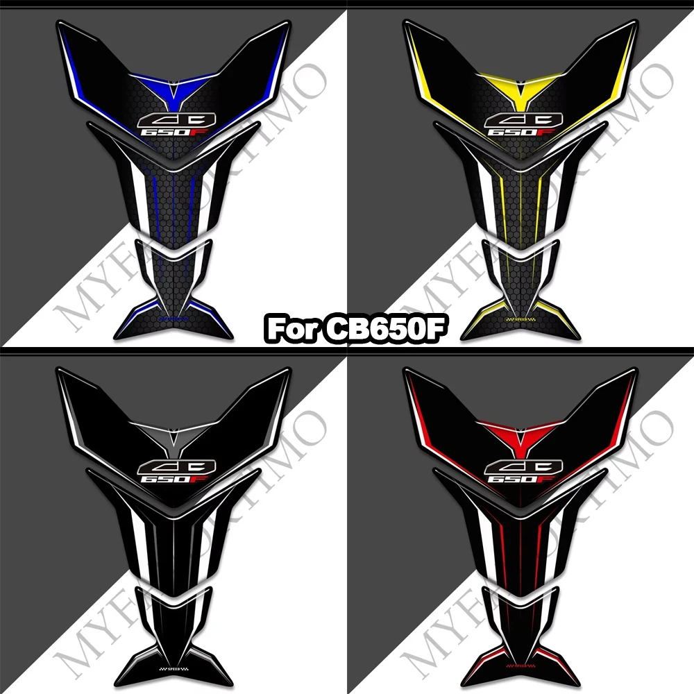 

For Honda CB650F CB 650F 650 F 3D resin Motorcycle Tank pad Protector Emblem stickers Fish Bone decoration kit