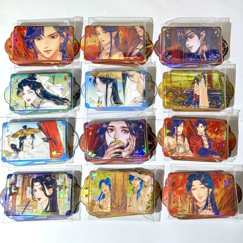 

Genuine Cartoon Characters Tian Guan Ci Fu Xie Lian Hua Cheng Anime Badge Square Tinplate Badge Surrounding Blind Boxes Gift