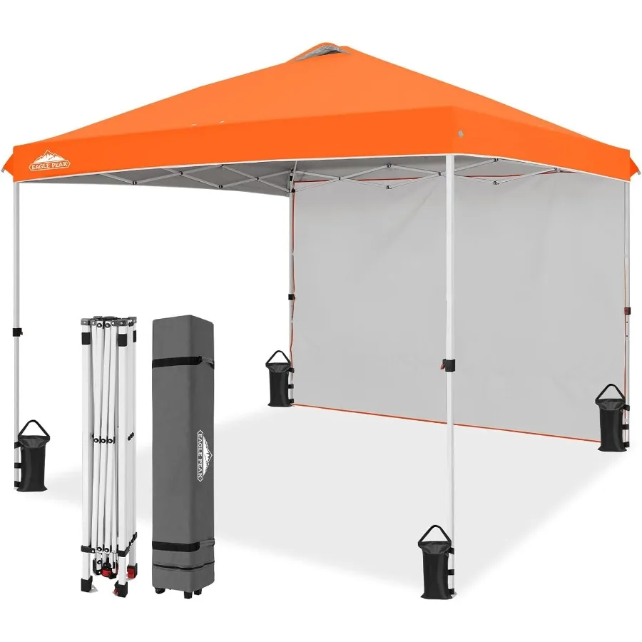 

Pop Up Canopy Tent with 1 Sidewall Easy Setup Event Tent for Outdoor Sun Shade at Picnics Farmers Markets and Sporting Events I