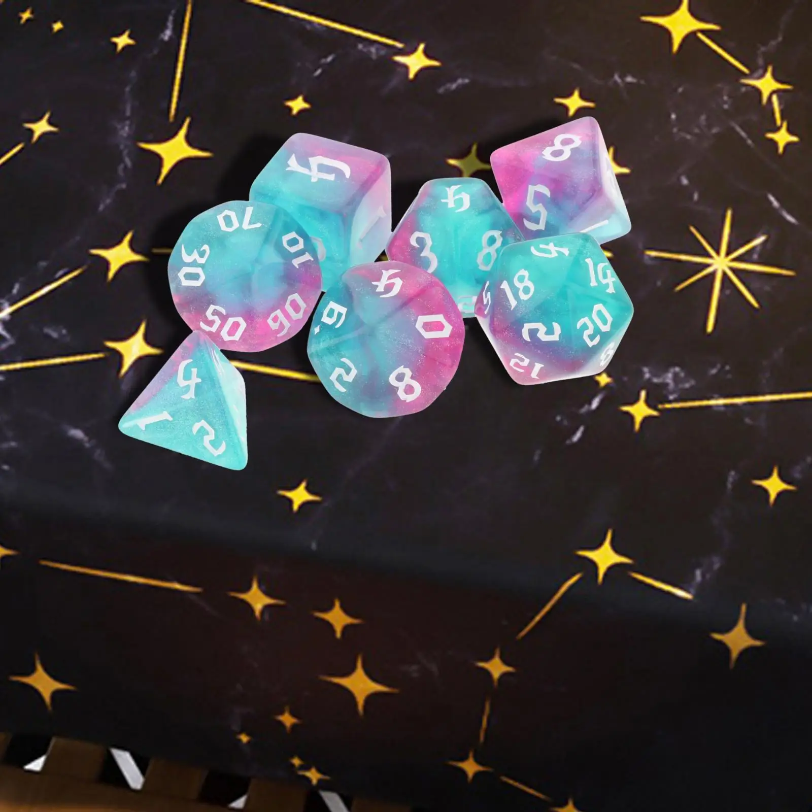 

Набор из 7 многогранных игральных костей D4-D20 для аксессуаров для DND-классов
