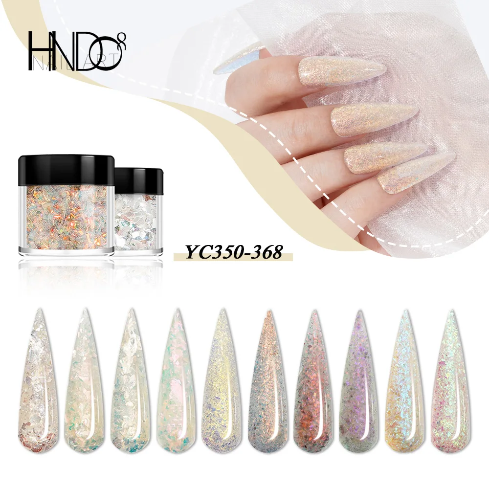 HNDO 10 kolorów Nude zanurzenie proszek akrylowy zestaw do paznokci brokat profesjonalny materiał Nail Art DIY Manicure rozszerzenie pigmentu