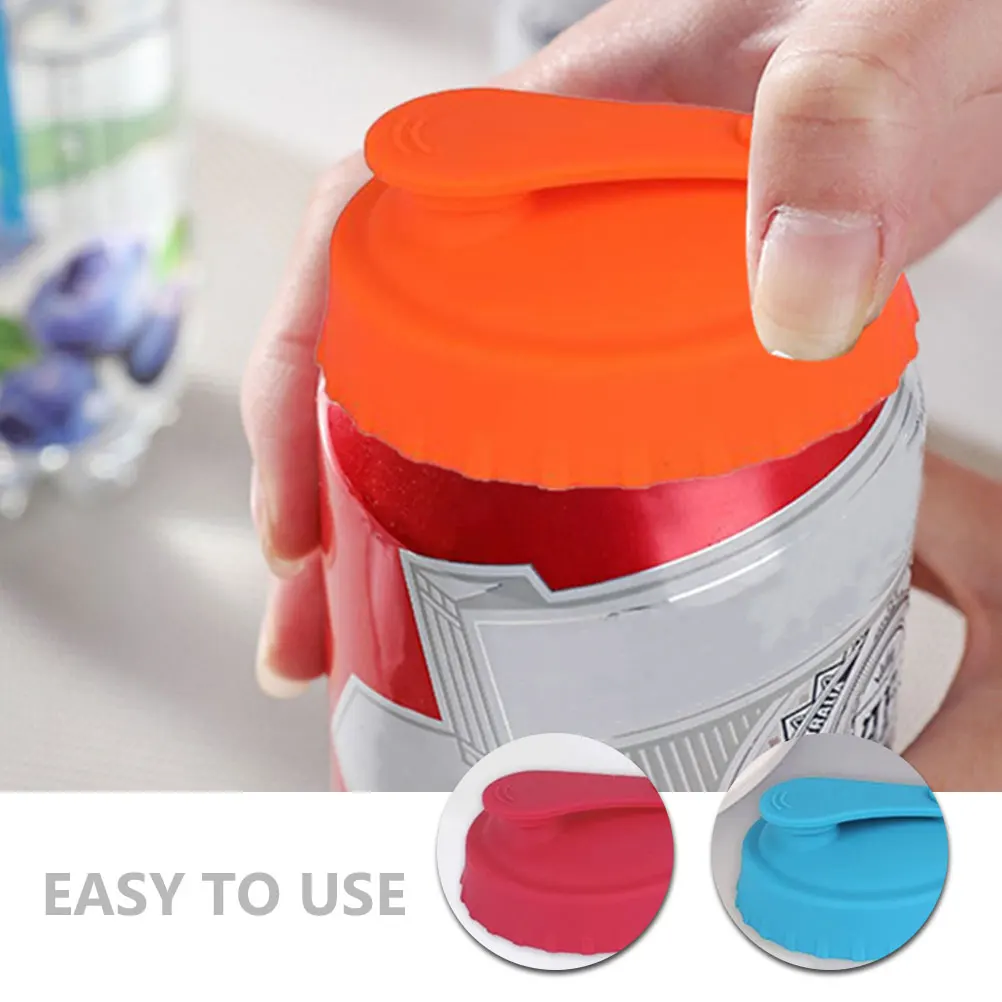 

6pcs Silicone Can Lids Leakproof Beer Soda Beverage Covers Dustproof Sealing Drink Caps Universal Compatibility Lightweight