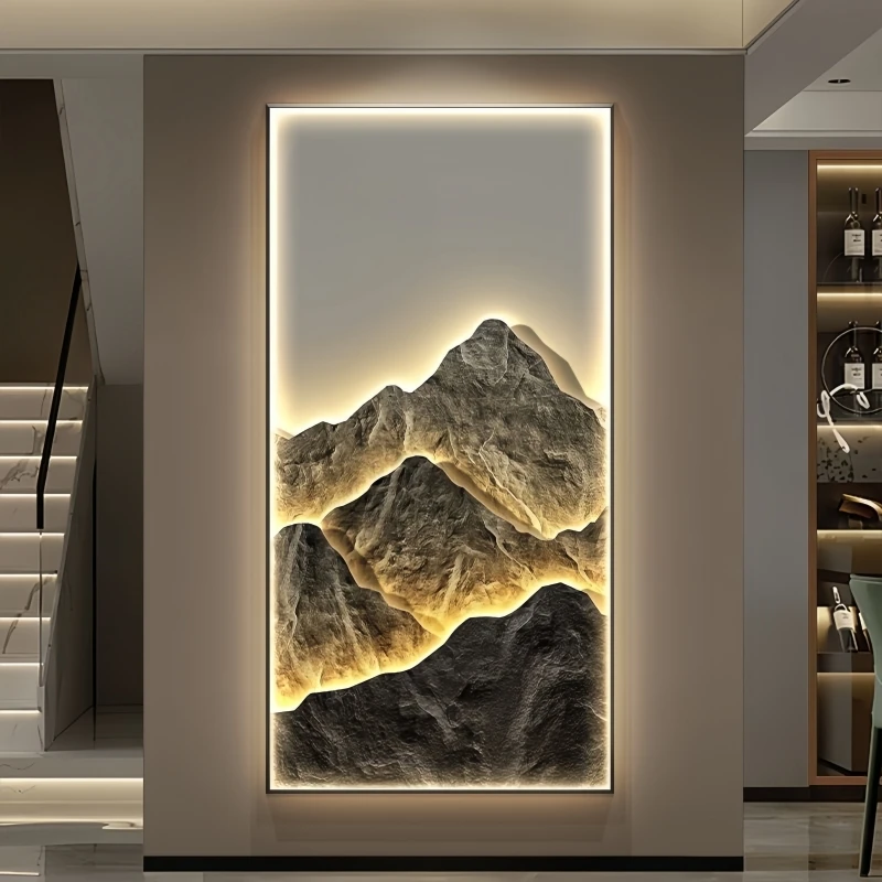 Modern Mountain Interior Painting Led lampada a sospensione a parete per soggiorno luci cucina portico corridoio sala da pranzo decorazione della