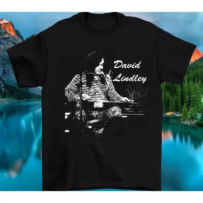 New David Lindley In Concert Cotton Black T Shirt For Men BL140