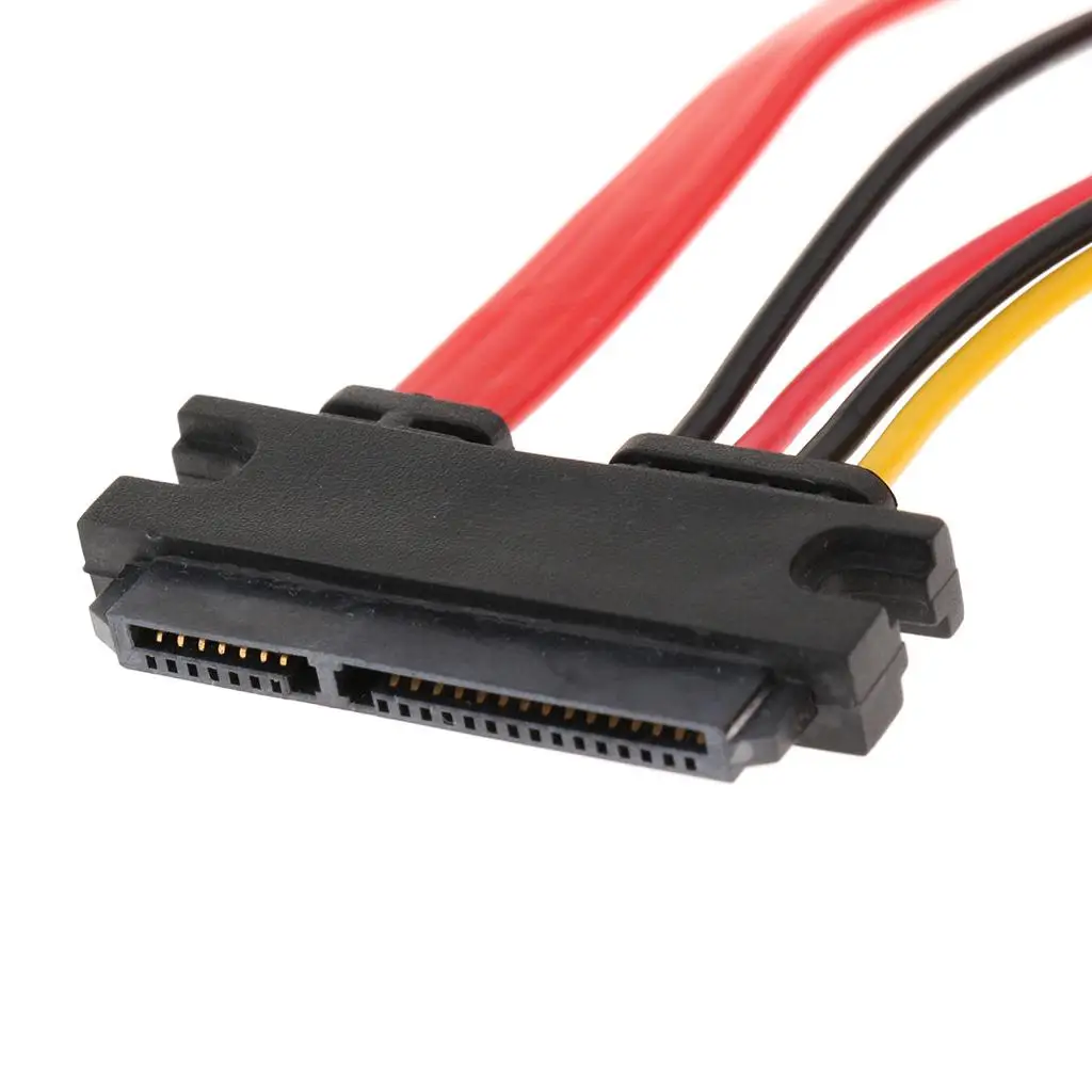 2 in 1 SATA Data Cable Power Cable 22pin to L4P Plus 7pin Combo Extension for Optical and HDD Use