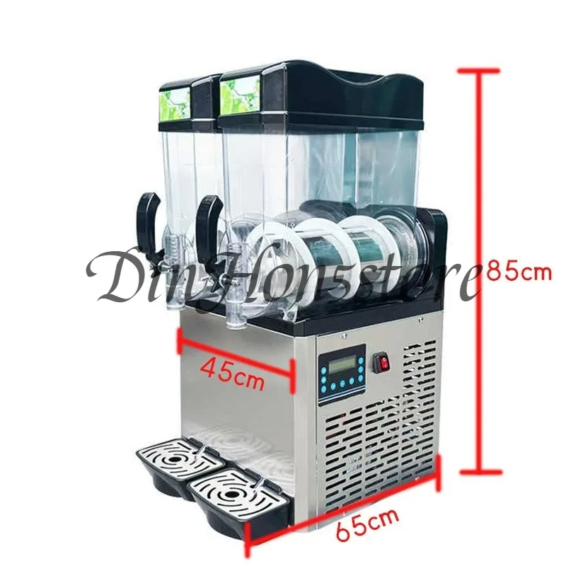 Snow melting machine single cylinder stainless steel slush machine milk tea shop 12 liters double cylinder three cylinders