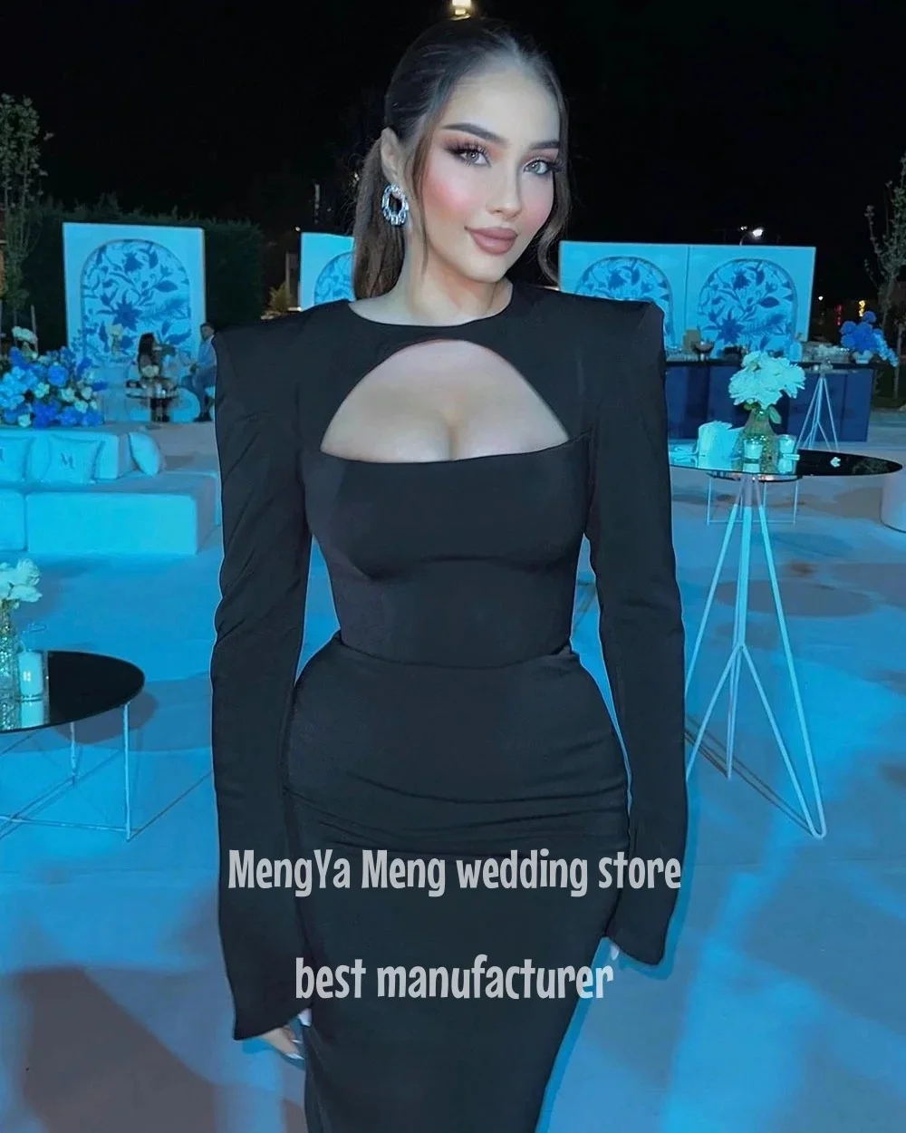 Sukienka wieczorowa satynowa długa ZHUISHU na specjalną okazję, suknia ślubna typu rybka, elegancka sukienka damska na przyjęcie, okrągły dekolt, odkryte plecy, gala