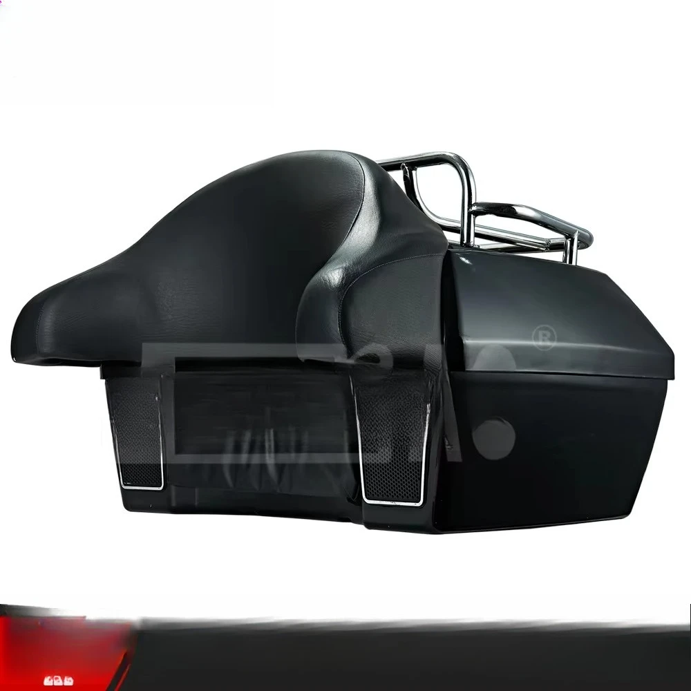 

Motorcycle torso/trunk with top rack Large backrest can fit audio speaker cargo