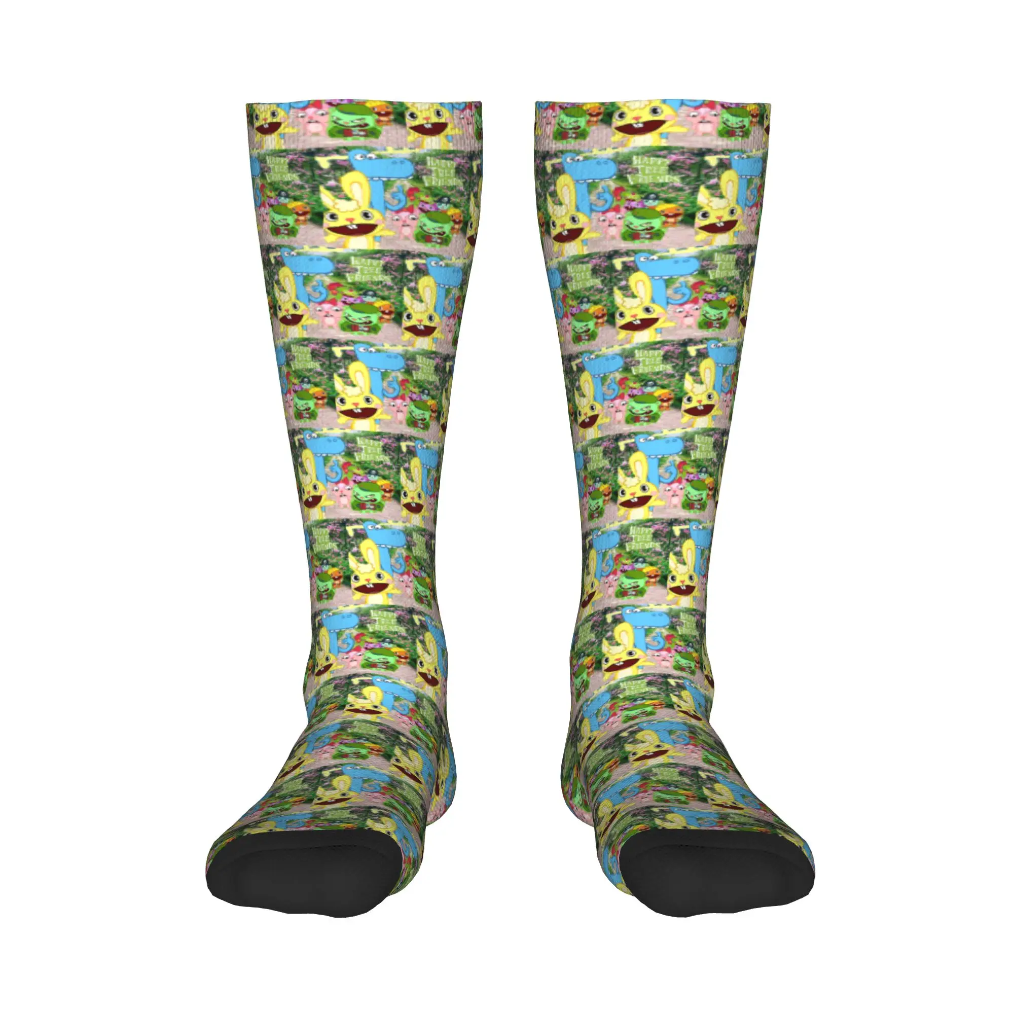 

Чулки для экипажа Happy Tree Friends Flippy Lumpy Cuddles, любящие семейные носки, длинные носки в стиле Харадзюку, аксессуары для мужчин и женщин, подарки