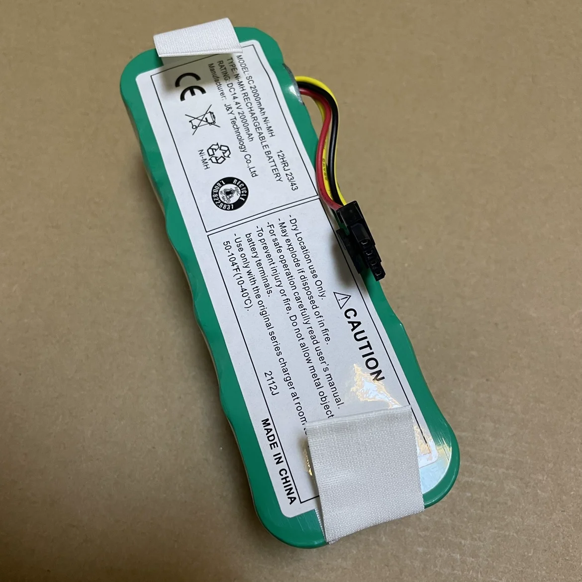 Original Midea sweeping robot battery SC 2000mAH SC2000mAH Ni-MH R1-L102B / 10F1-TR / VR10F1-VG / TW / TG ​​/ CR120