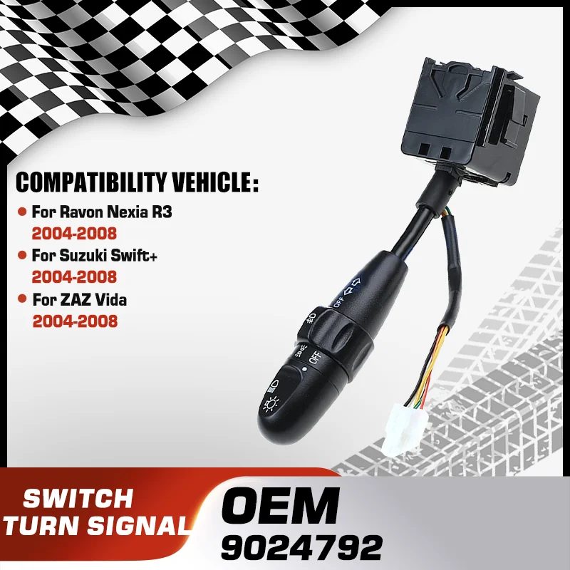 

Car Headlight Turn Signal Switch For Ravon Nexia R3 Suzuki Swift+ ZAZ Vida 2004 2005 2006 2007 2008 9024792 96540684 96806619