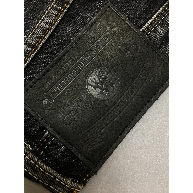 ブラックグレージーンズ メンズ 秋冬 メンズ服 トレンドブランド スクープ＆スリムフィット スモールストレート レトロ ロングパンツ