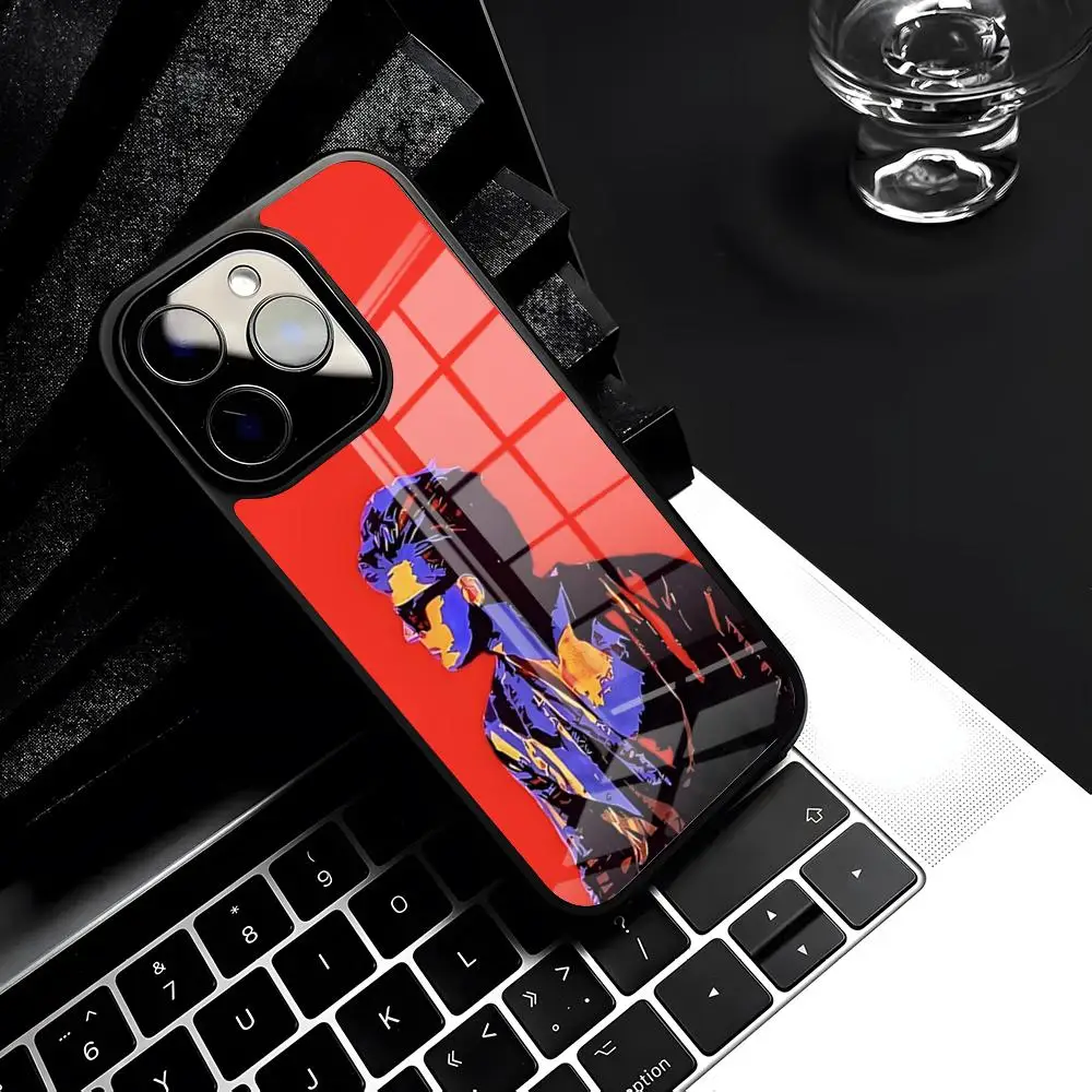 Funda para Teléfono L-Luis Miguel Singer para iPhone 17 Pro Max 15 Pro 16 14 Plus 12 13 Mini 11 Pro, Cubierta de Vidrio Antigolpes