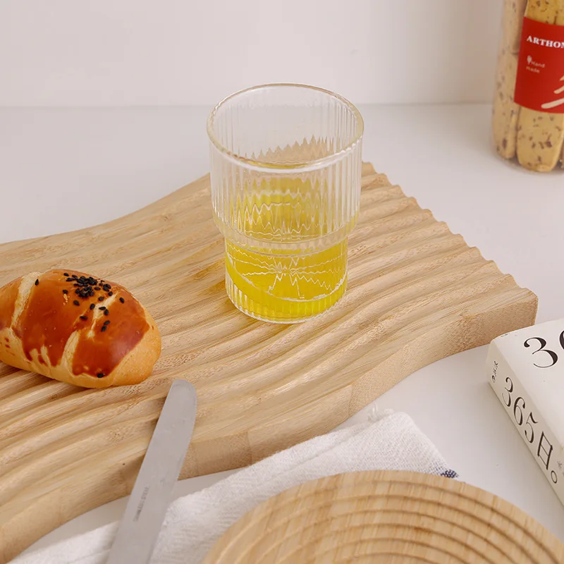 Vassoio di legno di bambù Ins vento semplice increspatura dell'acqua vassoio di bambù pieno bordo creativo dell'onda fotografia sfondo puntelli bordo decorativo